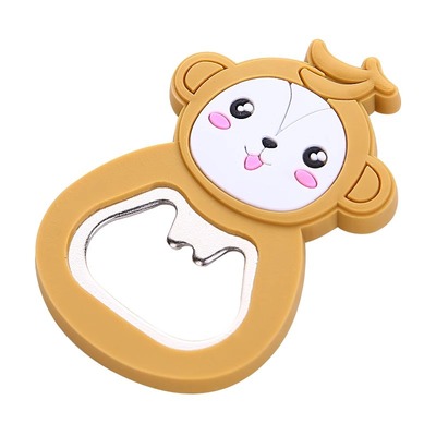 卡通啤酒开瓶器多功能起子创意启瓶器多用途可爱带磁贴冰箱贴随机