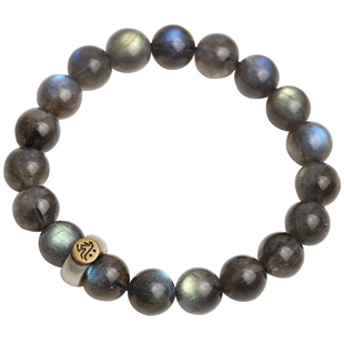 心斋堂天然冰种收藏月光石手串6A灰月光石蓝光马年本命年手链饰品