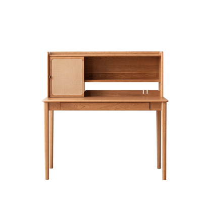 致家家居黑胡桃木组合书桌北欧风