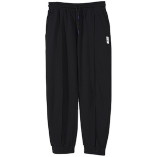 有志者UZIS运动长裤男秋冬加绒美式篮球训练灰色束脚卫裤切割1.0