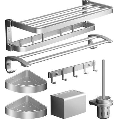 Cobbe/卡贝铝本色简约风浴巾架