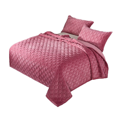 轻柔亲肤夹棉舒适透气牛奶绒床盖