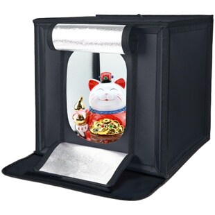 摄影棚小型手机拍照灯箱led专业静物拍摄台电商产品直播拍摄灯箱室内珠宝手办简易无影柔光影棚拍摄设备道具