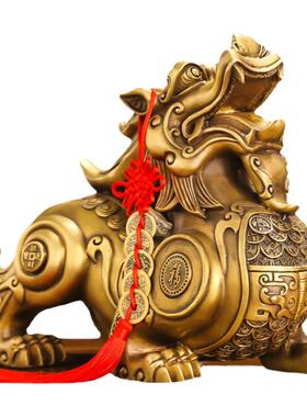 铜貔貅一对客厅摆件皮丘工艺品