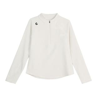 云上生活【舒芙蕾】迪桑空气绒半拉链小高领短款卫衣2025冬上衣女