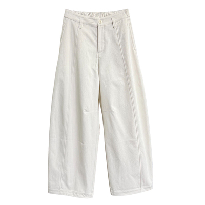 Q货！微弹松紧高腰休闲镰刀裤