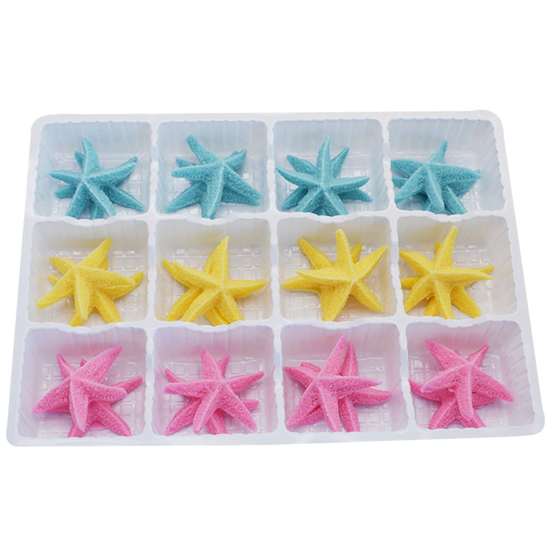 彩色海星蛋糕装饰巧克力插片