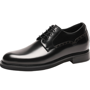 【红底鞋】增高6CM报喜鸟皮鞋男结婚新郎2026新款真皮男士德比鞋