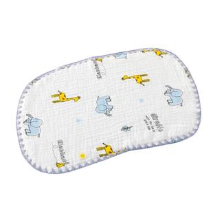 新生婴儿枕头云片平枕0到6个月宝宝防吐奶秋季纯棉纱布透气吸汗巾