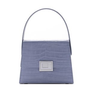 A.Cloud Book Collection赵露思同款书本锁扣鳄鱼纹中K箱型手提包