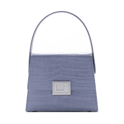 书本锁扣鳄鱼纹手提包赵露思同款