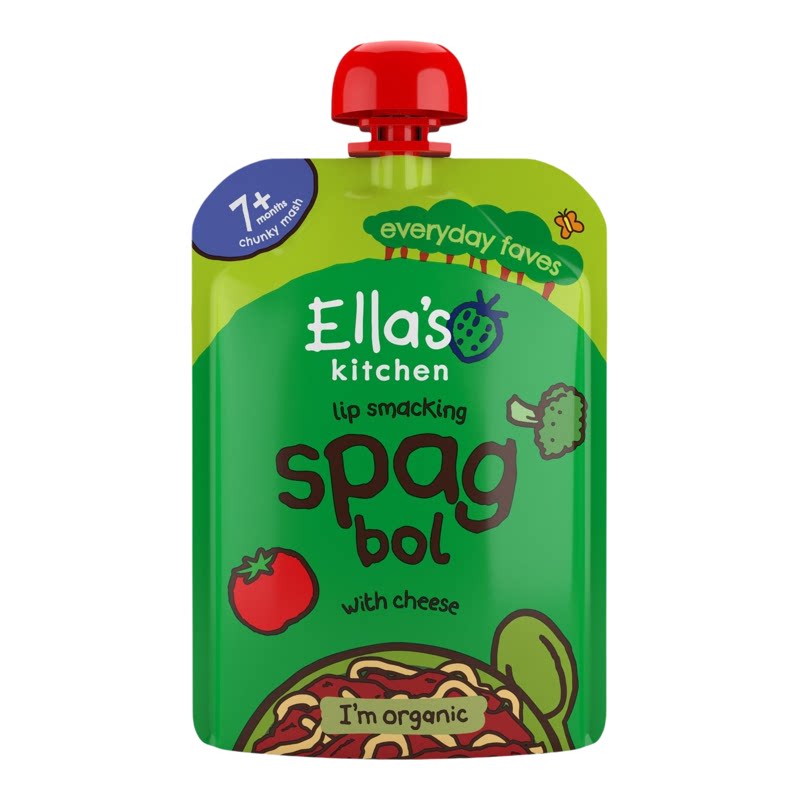 Ella's Kitchen进口英国婴幼儿有机肉酱意粉130g营养美味零食辅食