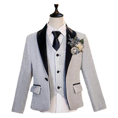 男童演出服亮片西装套装儿童礼服