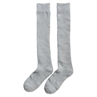 冬季加绒加厚保暖纯棉长筒毛巾袜