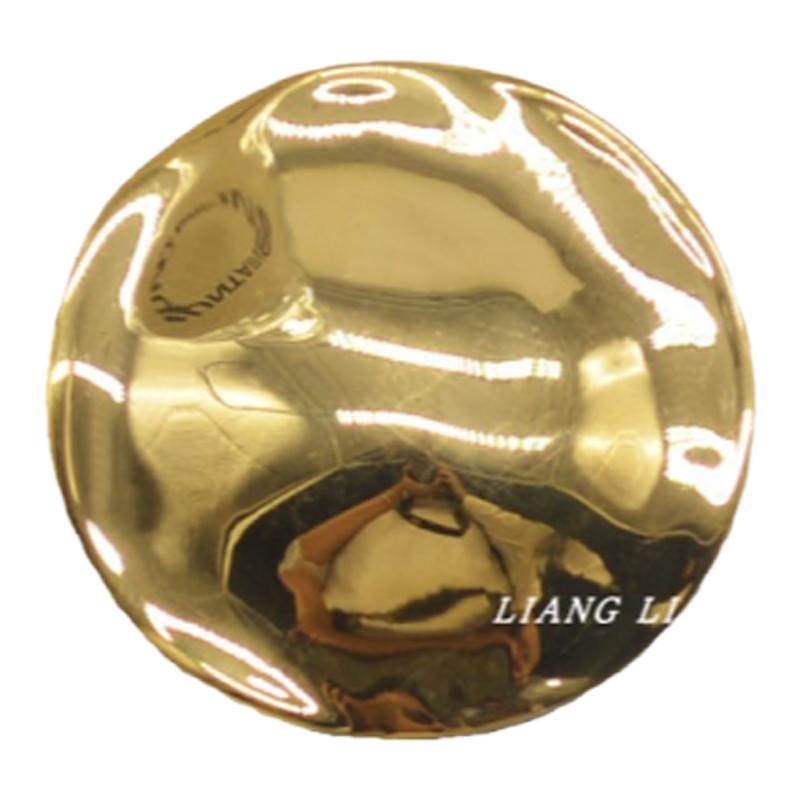 金银色简约流线感不规则圆形胸针女镜面设计小众西装毛衣别针配饰