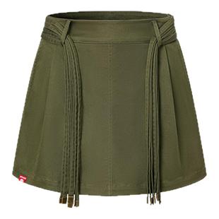 LEDIMWANG【户外穿搭】高级感流苏绑带短款裙裤女小众设计A摆休闲