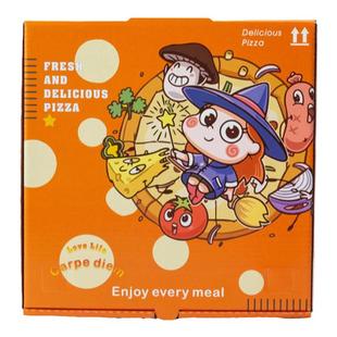 商用披萨打包盒白色7 8 9 10英寸一次性外卖pizza披萨盒包装定制
