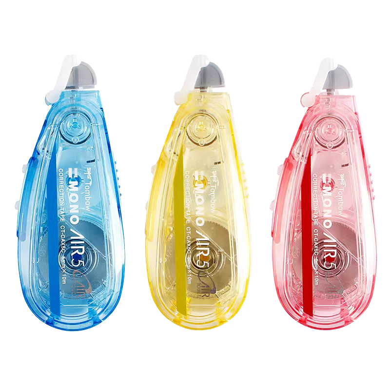 可换替芯CAR5C日本Tombow蜻蜓新款色马卡龙MONO AIR CAX静音修正带改正带学生文具用品改错带