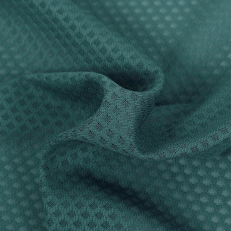 50D全涤经编提花网布涤纶运动菱形提花布料网眼布100g网里镂空