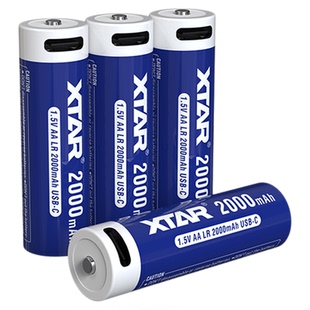 XTAR typec充电电池5号大容量2000mah五号锂电池1.5V线性AA电池