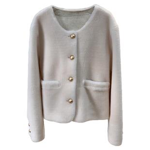 绒绒大小姐细腻羊羔毛皮毛一体羊剪绒2025冬季新款皮草女毛毛外套