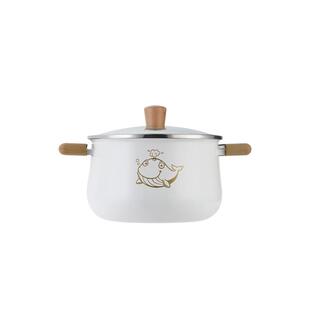 安博力珐琅搪瓷汤锅家用煲汤电磁炉燃气专用双耳无涂层搪瓷蛋糕盆