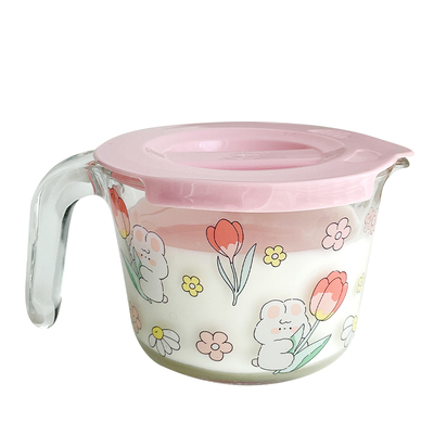 高硼硅玻璃量杯带刻度带把手水杯