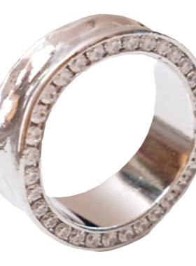 韩国开口戒指不规则韩版锆石