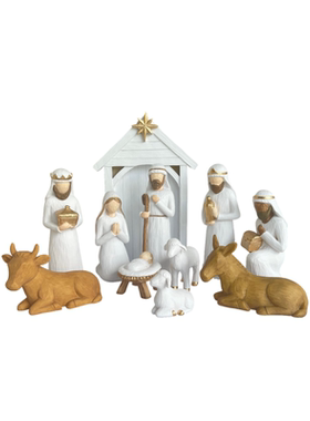 马槽诞生场景圣诞节树脂摆件