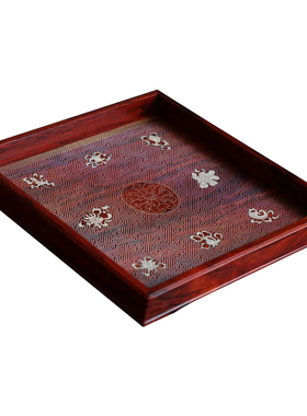 吉祥印度小叶紫檀木质茶盘