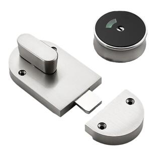 公共厕所隔断五金配件门锁厕所隔断不锈钢有无人插销锁卫生间指示