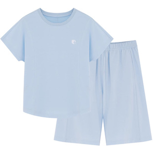 euv 儿童纯棉睡衣男童女童夏季短袖短裤中大童小孩薄款家居服全棉