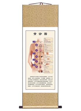 中医养生背诊图背部保养图装饰画