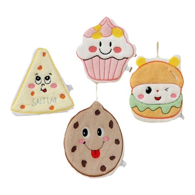 创意圣诞卡通挂式儿童洗手小毛巾