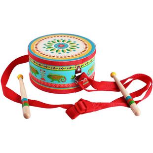 Djeco儿童宝宝曼波变色龙手敲鼓手拍鼓音乐玩具婴儿打鼓小鼓1-2岁