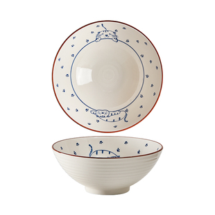 陶瓷拉面碗家用2026新款大号斗笠面碗大碗泡面碗汤面碗日式面条碗