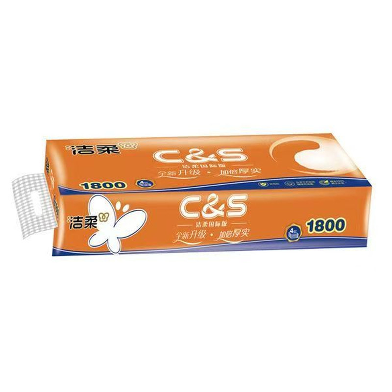 洁柔10卷180g四层加厚有芯卷纸