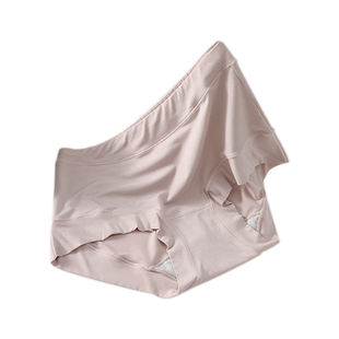 少女士莫代尔内裤女纯棉全棉裆抗菌柔软舒适无痕秋冬中腰三角裤头