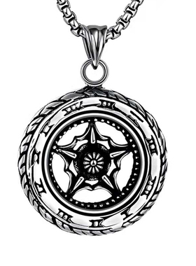 钛钢男士车胎毛衣链长款百搭