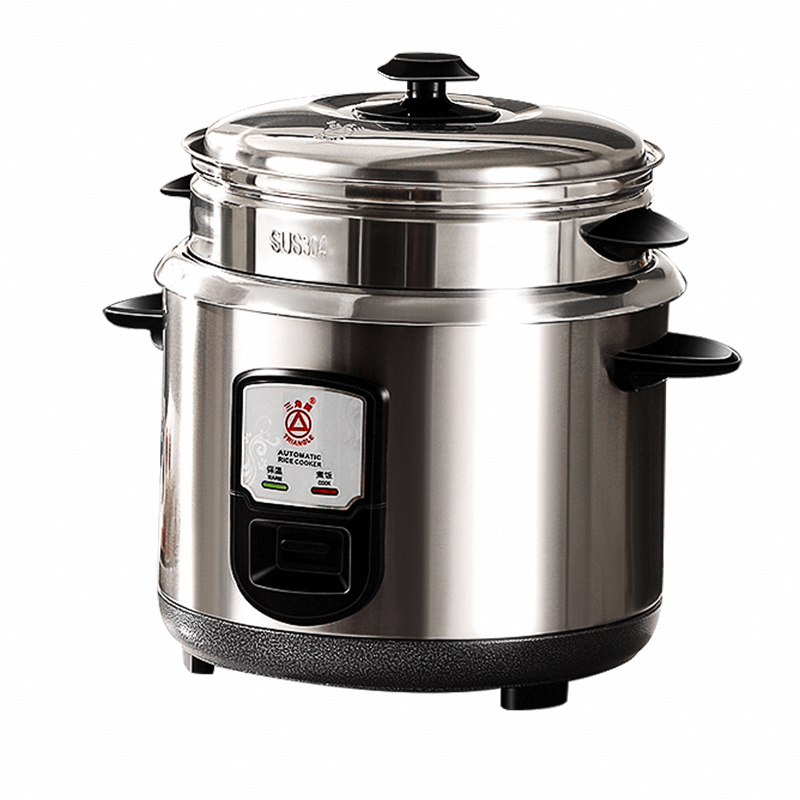 三角牌电饭锅316不锈钢家用0涂层蒸煮3-4人-6L老式电饭煲官方正品
