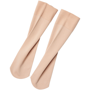 加长短袜天鹅绒中筒袜女春秋棉底防滑肉色丝袜冬季加厚不透肉短袜