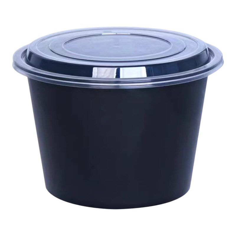 一次性外卖圆形餐盒凸拱盖1250ml