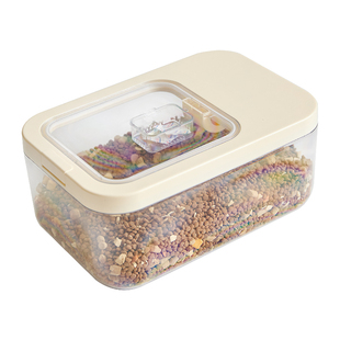 可扣猫粮储存桶狗粮密封桶宠物零食收纳盒按压式密封罐防潮储粮桶