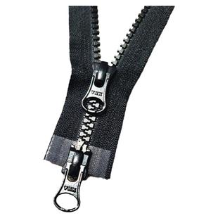 YKK5号树脂拉链双头双开口黑色长款夹克羽绒服门襟棉服外套长拉锁