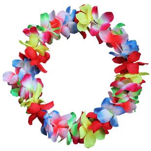 夏威夷草裙成人舞蹈配饰肚皮舞花环头环手环六一儿童服装表演套装