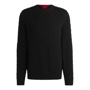 【宽松版型】HUGO雨果 男士提花图案装饰宽松版型棉质毛衣