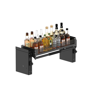 厨房吊柜升降拉篮下拉式调味料拉篮橱柜上下缓冲升降机收纳置物架