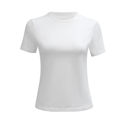简约修身纯棉圆领打底短袖T恤女