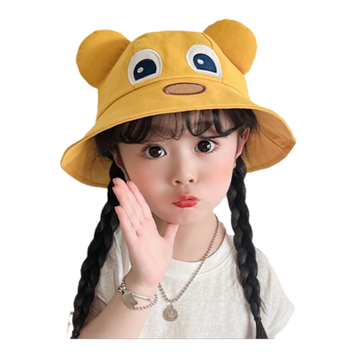 棉质面料立体卡通大檐儿童渔夫帽
