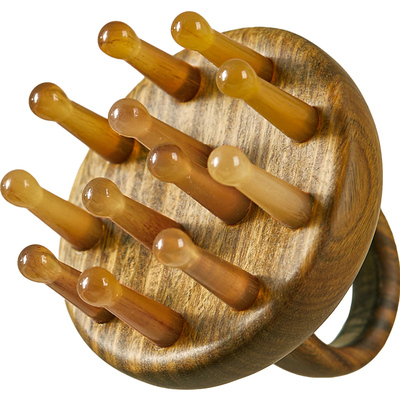 初心指环按摩梳牛角经络梳